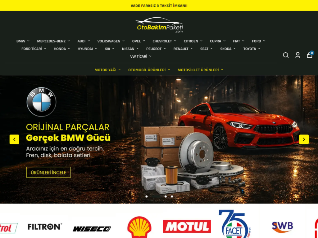 OtoBakımPaketi — E-Commerce-Website